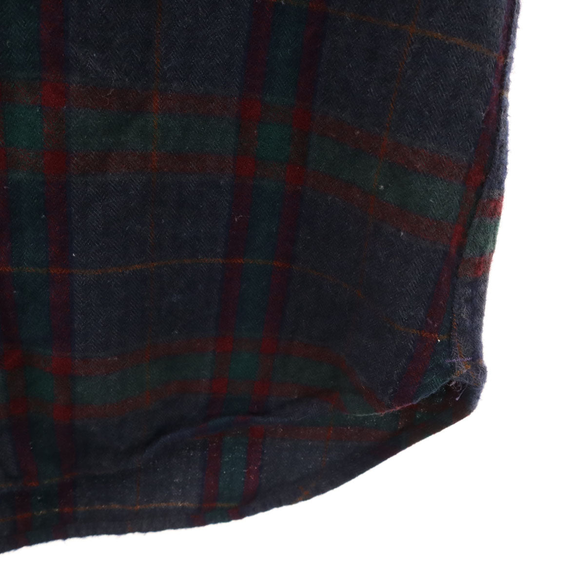 PENDLETON ペンドルトン 70s 80s USA製 ヴィンテージ チェック柄 長袖 フランネル ボタンダウンシャツ L ネイビー メンズ