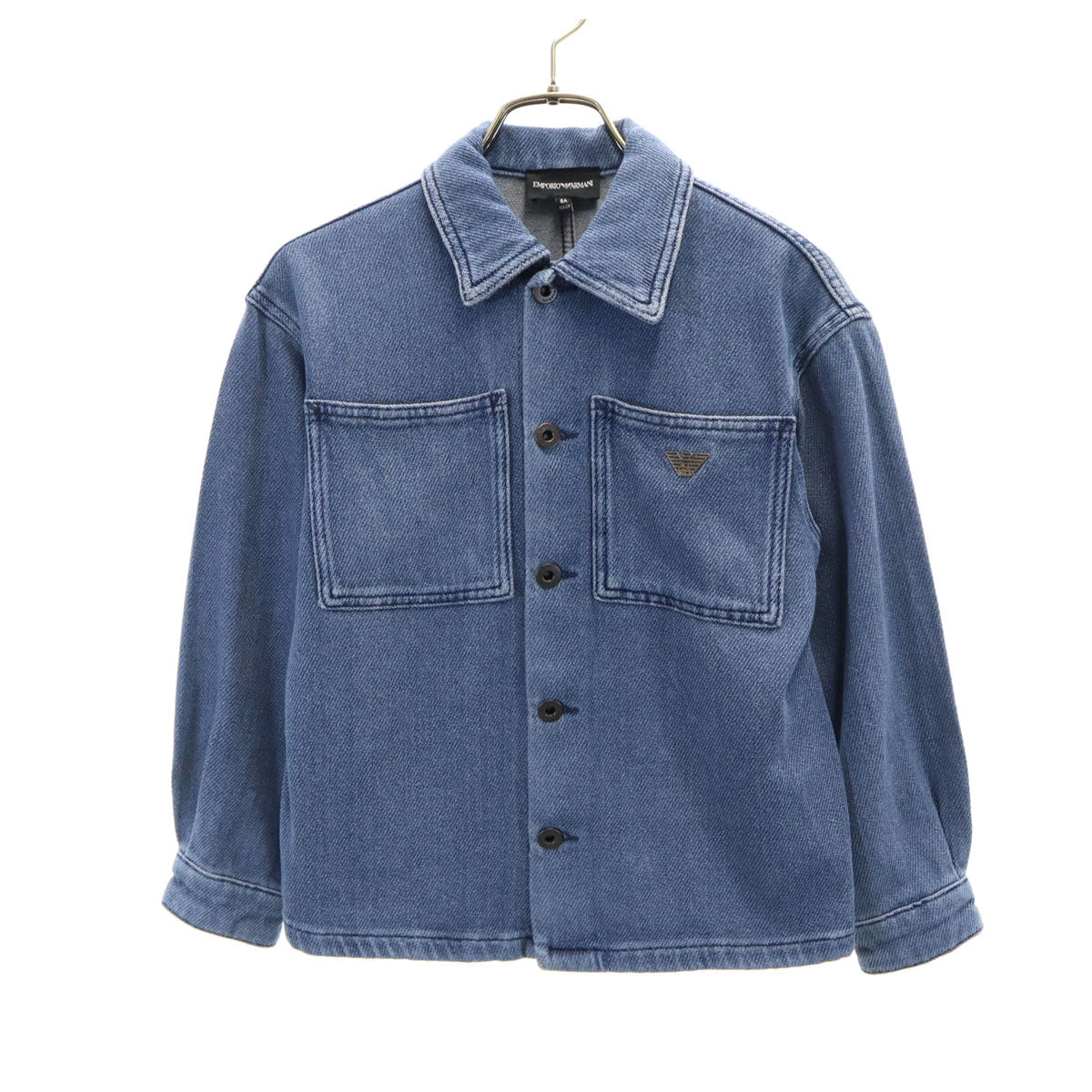 Emporio Armani エンポリオアルマーニ スウェットデニム シャツジャケット 8A ブルー キッズ