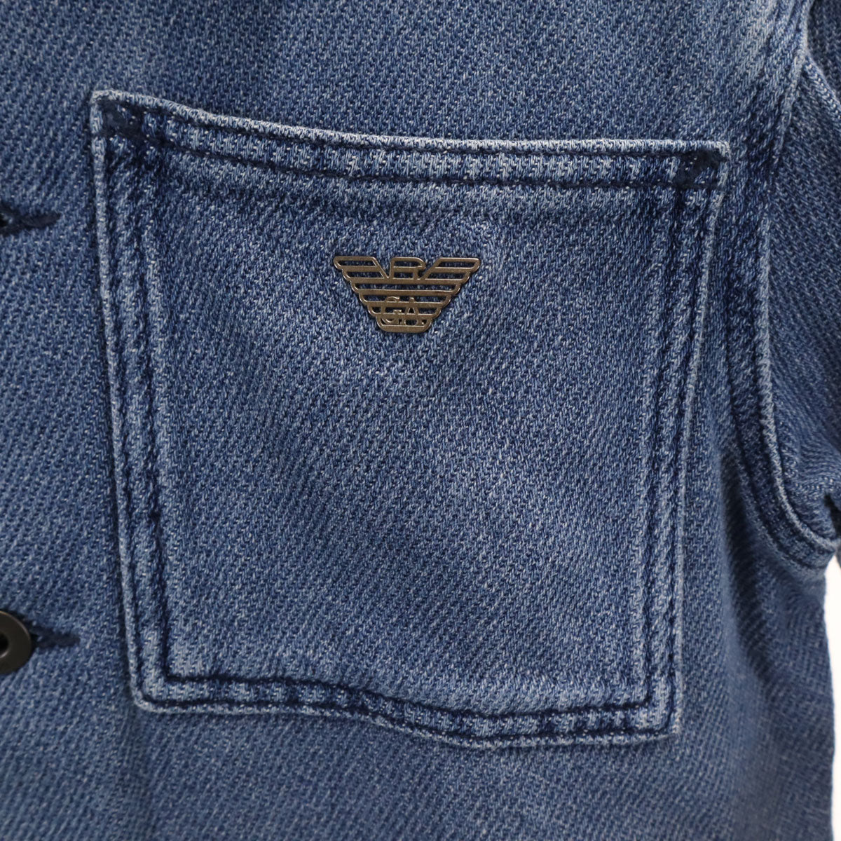 Emporio Armani エンポリオアルマーニ スウェットデニム シャツジャケット 8A ブルー キッズ