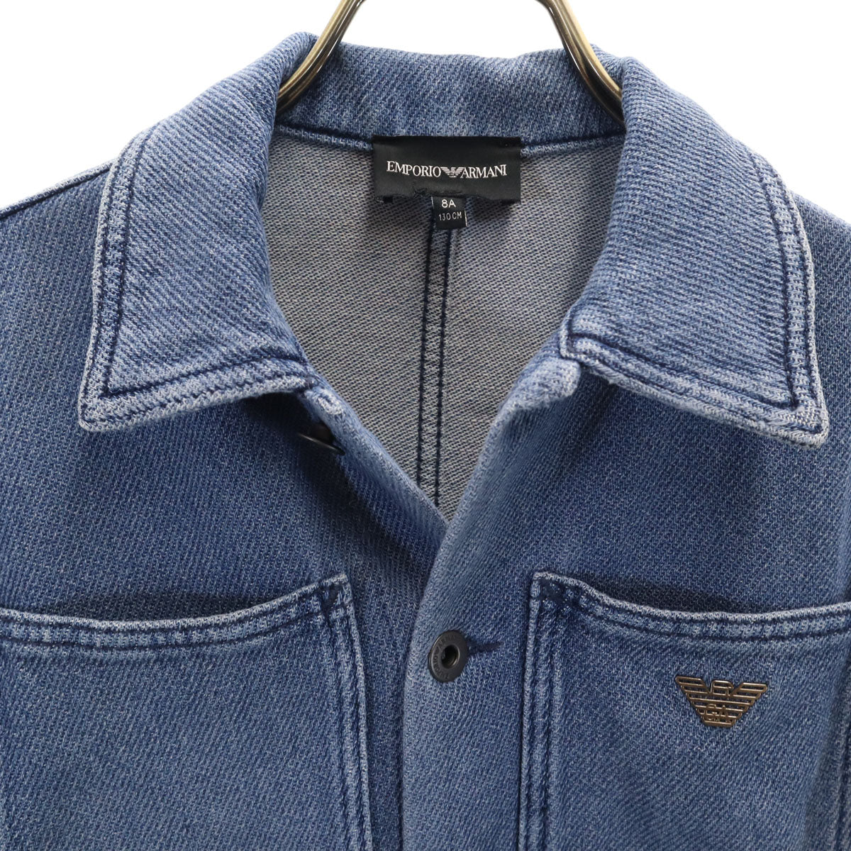Emporio Armani エンポリオアルマーニ スウェットデニム シャツジャケット 8A ブルー キッズ
