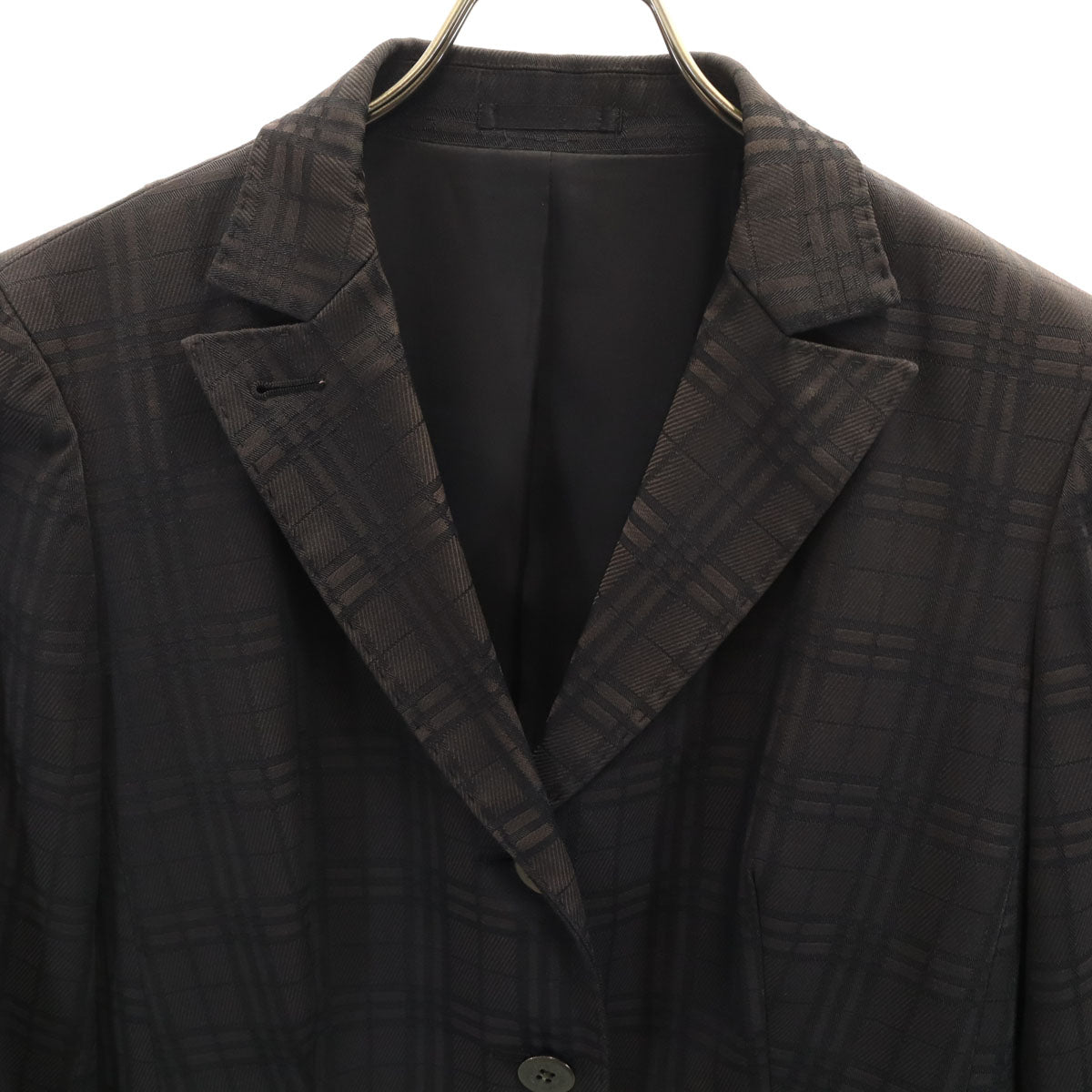 BURBERRY LONDON バーバリーロンドン チェック柄 テーラードジャケット 40 ブラック 三陽商会 レディース