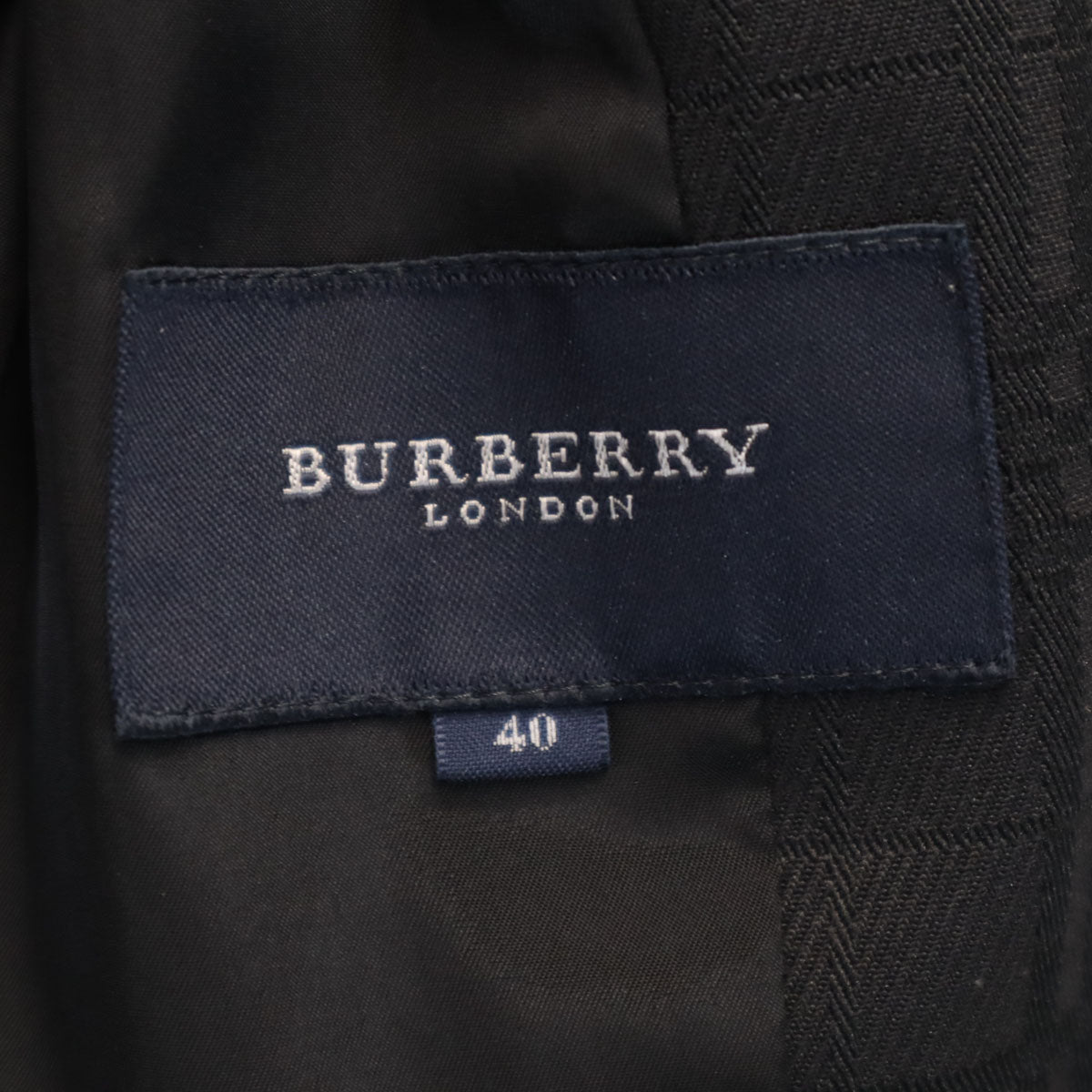 BURBERRY LONDON バーバリーロンドン チェック柄 テーラードジャケット 40 ブラック 三陽商会 レディース