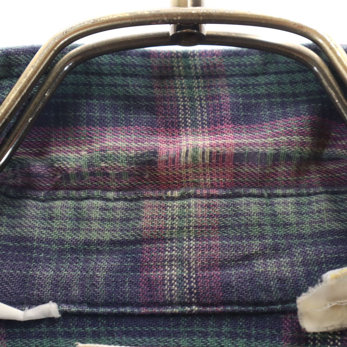 L.L.Bean エルエルビーン 80s ヴィンテージ USA製 チェック柄 長袖 ボタンダウンシャツ グリーン レディース