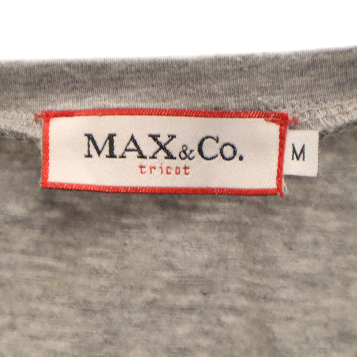 MAX&CO マックスアンドコー 長袖 スパンコール Tシャツ M グレー ロンT レディース