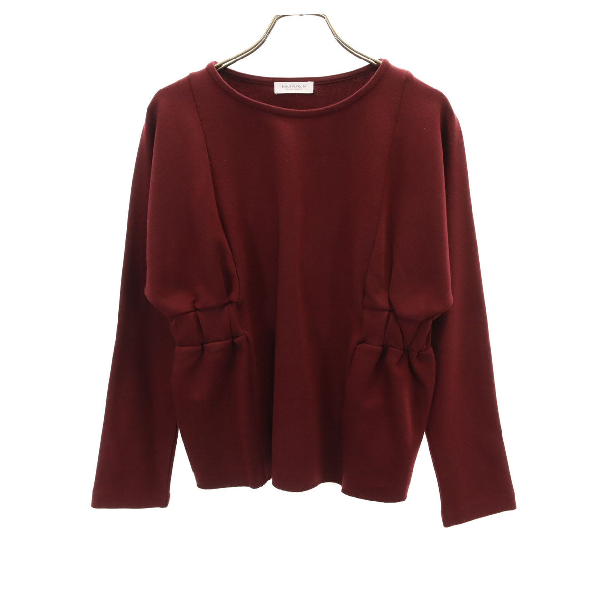 BEAUTY&YOUTH UNITED ARROWS ビューティーアンドユース ユナイテッドアローズ 日本製 長袖 カットソー ボルドー レディース