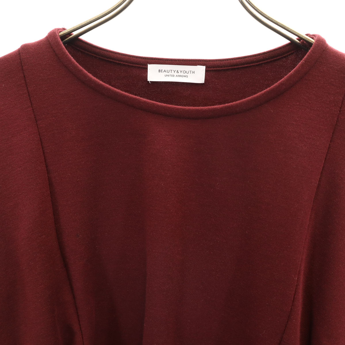 BEAUTY&YOUTH UNITED ARROWS ビューティーアンドユース ユナイテッドアローズ 日本製 長袖 カットソー ボルドー レディース