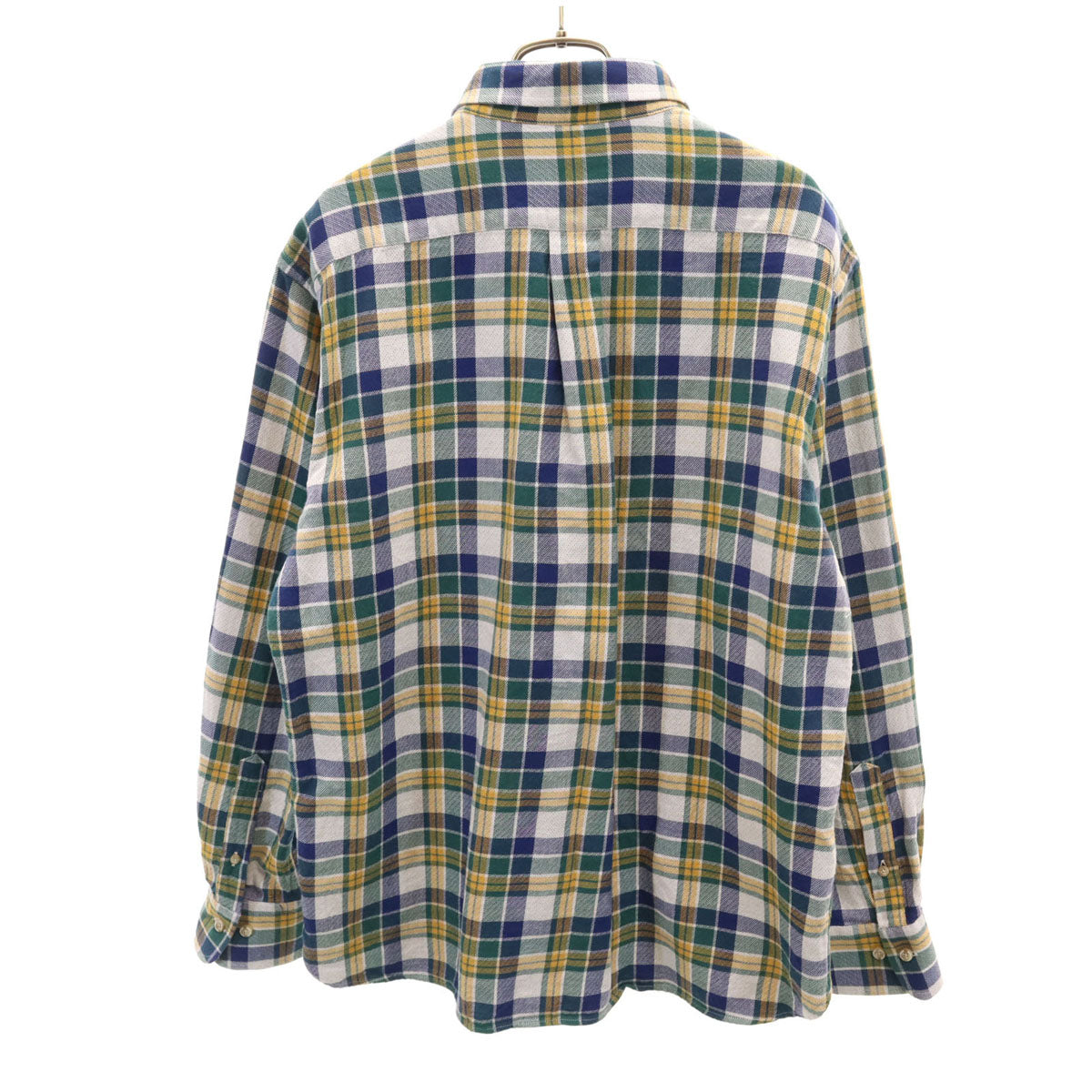 美品 Eddie Bauer エディーバウアー チェック柄 長袖 ボタンダウンシャツ M マルチ アウトドア メンズ