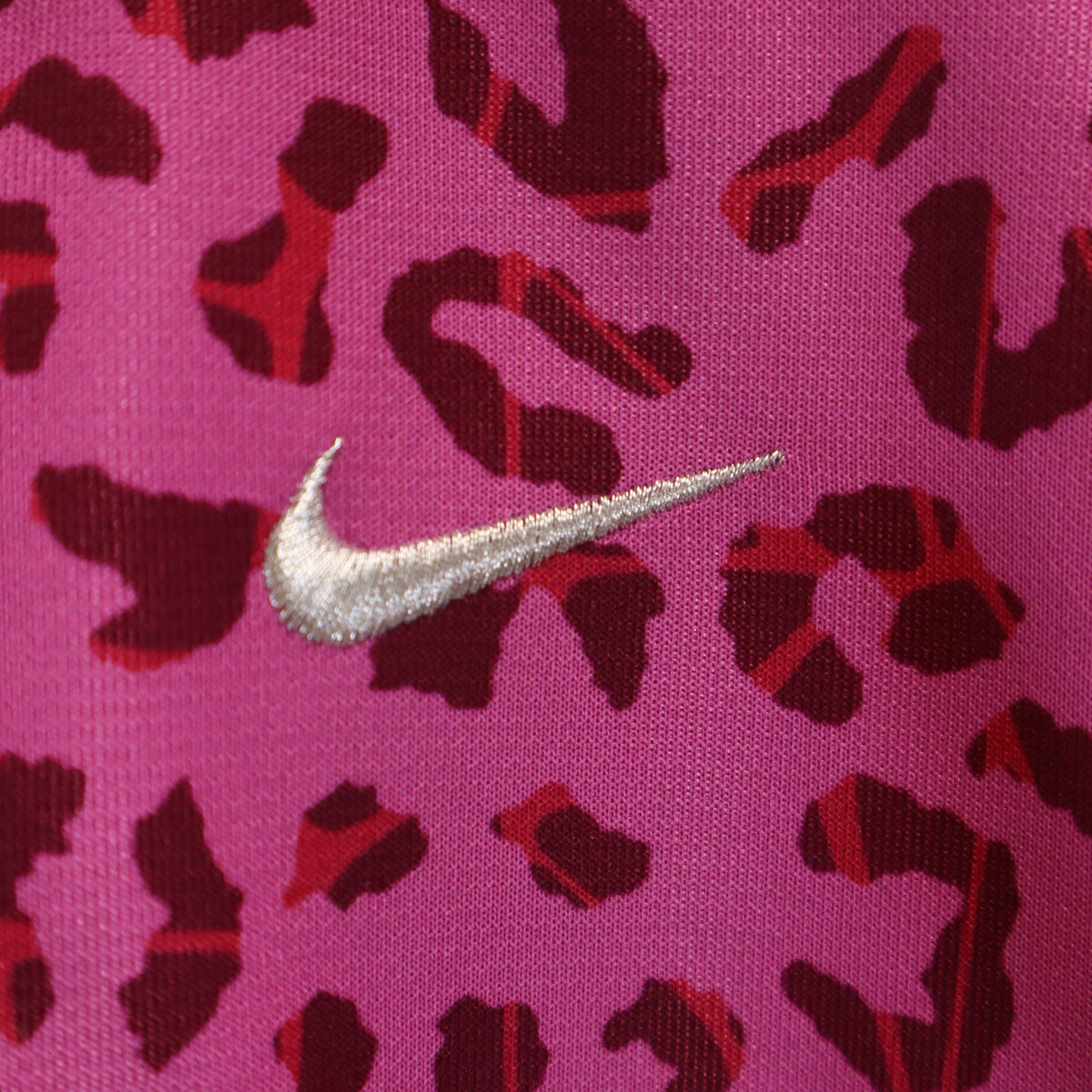 NIKE ナイキ レオパード柄 長袖 ジップパーカー M ピンク ヒョウ柄 ジャージ レディース