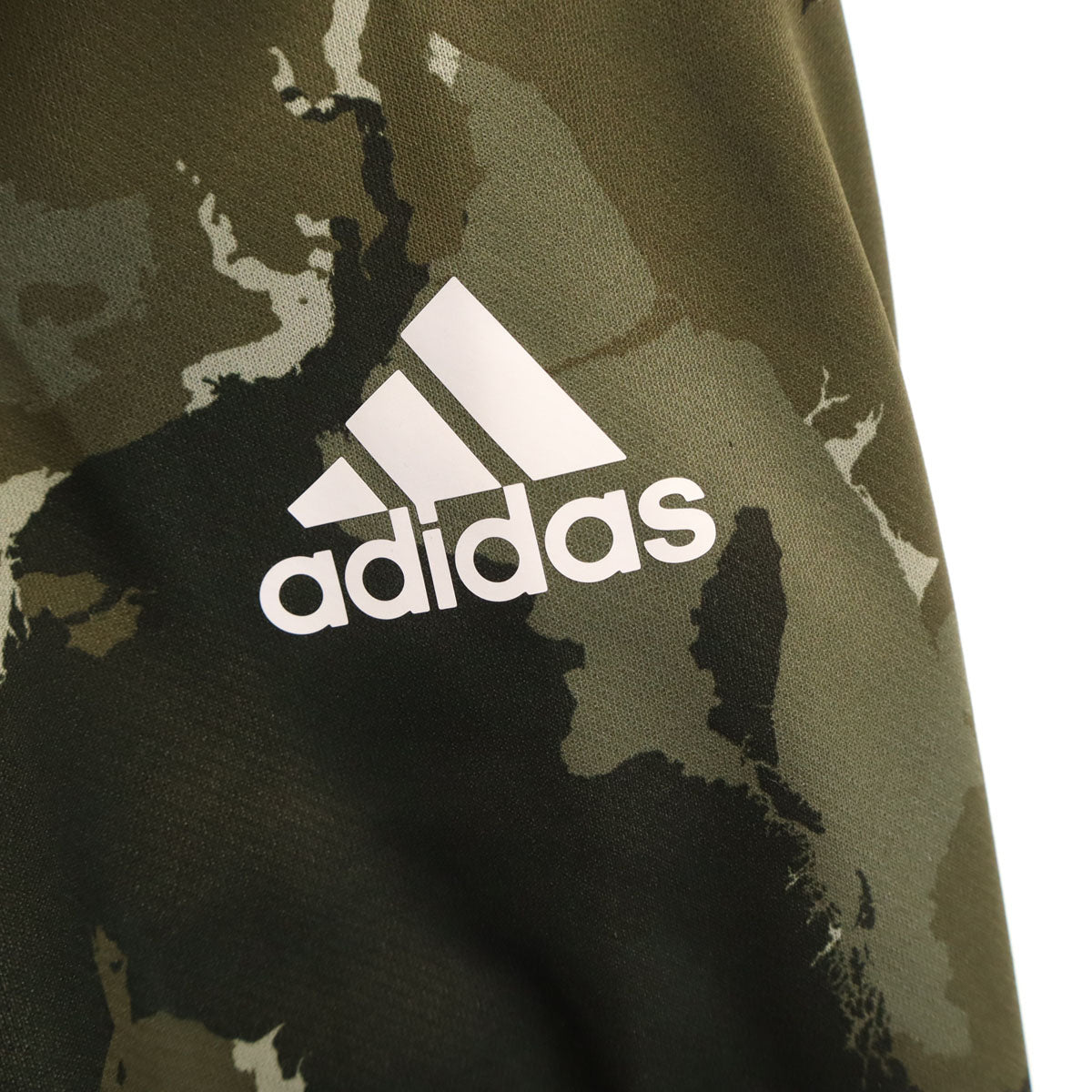 adidas アディダス カモフラ柄 長袖 ジップパーカー L オリーブ 迷彩 裏ウォーム メンズ