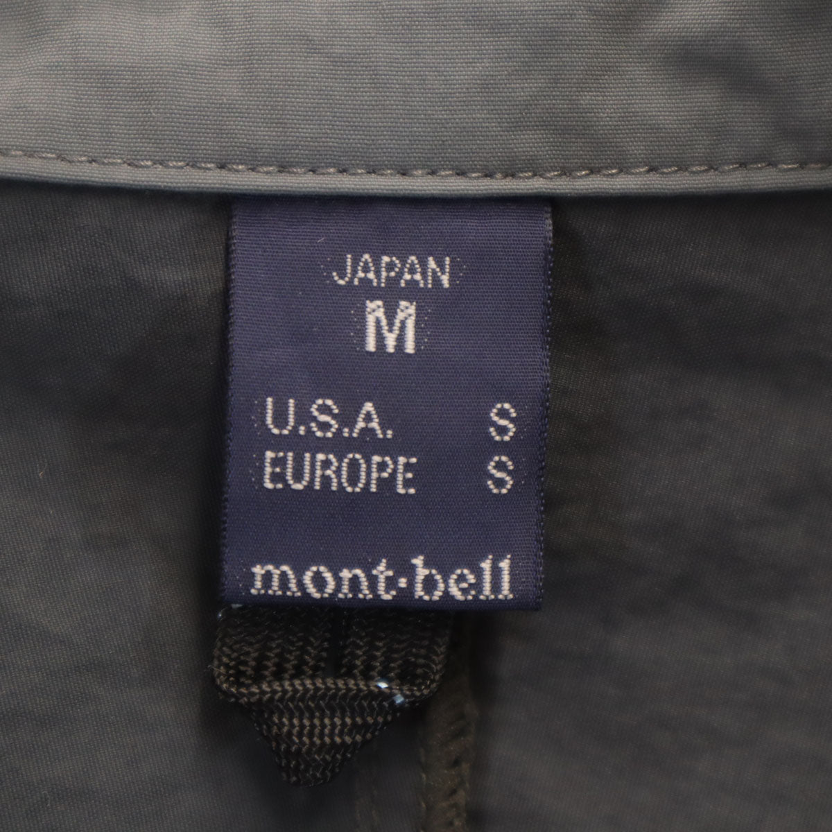 mont-bell モンベル O.D. ウインドブレーカー M チャコールグレー アウトドア ジャケット メンズ