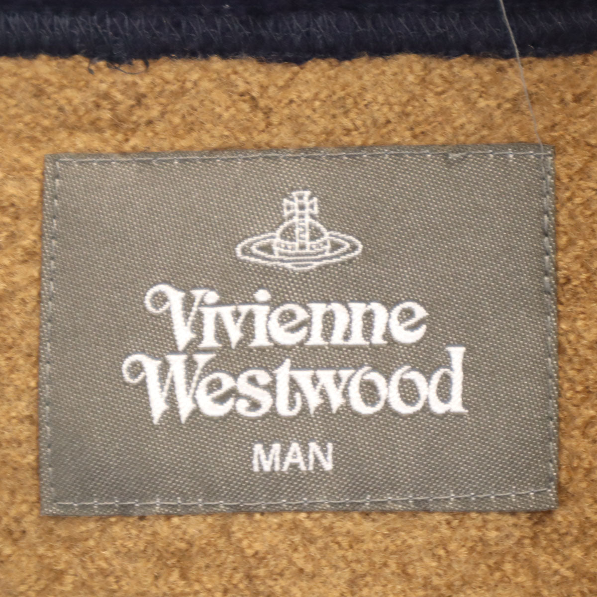 Vivienne WestwoodMAN ヴィヴィアンウエストウッドマン 日本製 長袖 天竺圧縮ウール ビッグニット パーカー F ネイビー メンズ
