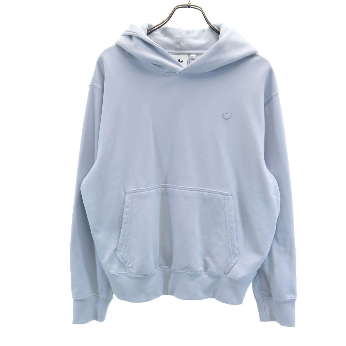 adidas Originals アディダスオリジナルス トレフォイルロゴ 長袖 スウェットパーカー M ブルーグレー メンズ