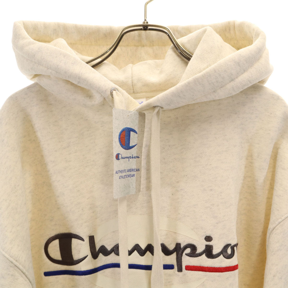 未使用 Champion チャンピオン 長袖 スウェットパーカー M アイボリー系 プルオーバー 裏起毛 メンズ