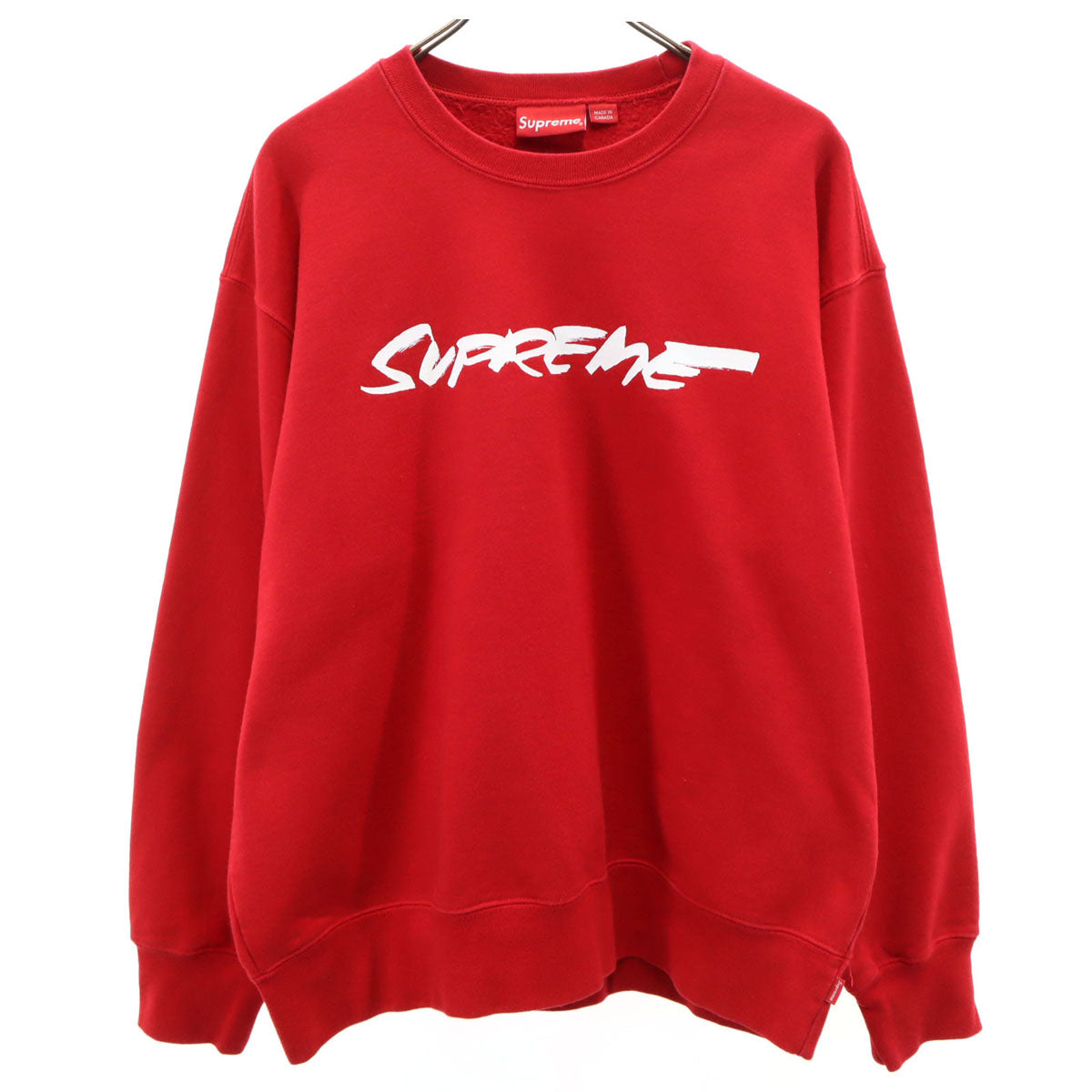 Supreme シュプリーム 21AW カナダ製 長袖 スウェット トレーナー M レッド 裏起毛 メンズ