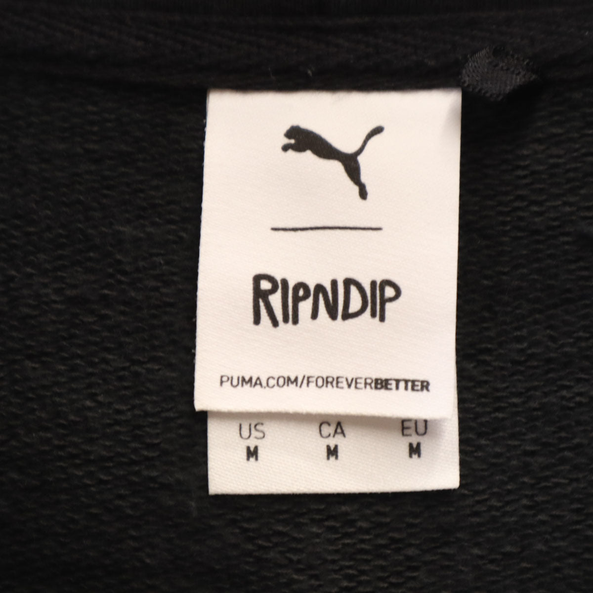 PUMA プーマ RIPNDIP リップンディップ コラボ 長袖 スウェットパーカー M ブラック メンズ