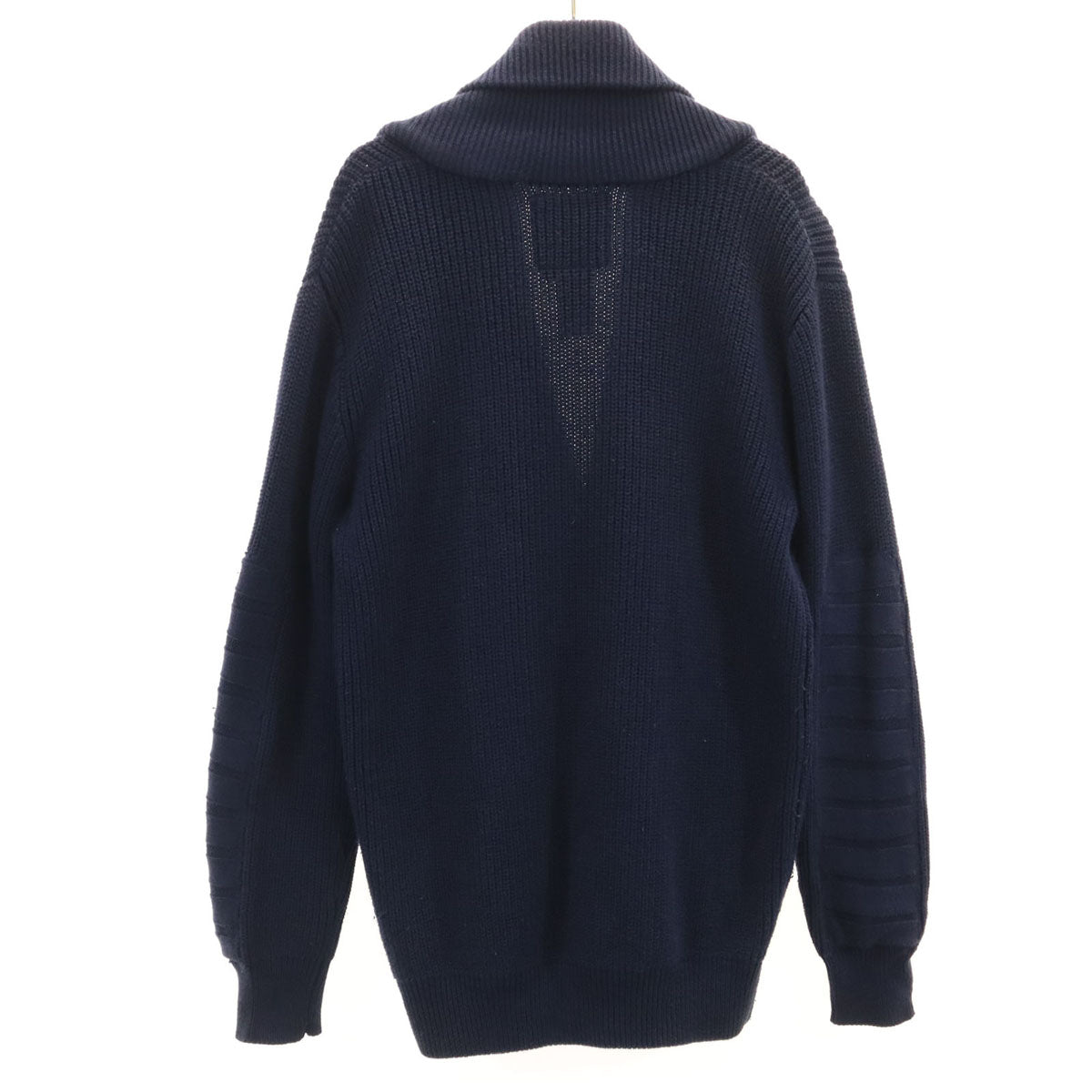 DOUBLE STANDARD CLOTHING ダブルスタンダードクロージング 長袖 ショールカラー ニットカーディガン 46 ネイビー メンズ