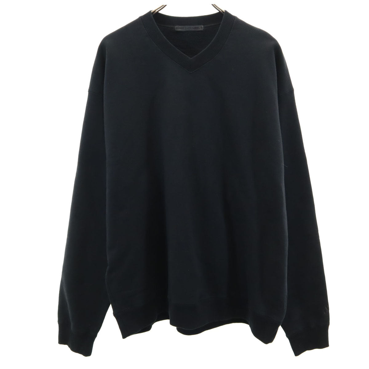 SOPHNET. ソフネット 日本製 長袖 スウェット Vネック トレーナー XL ブラック 裏起毛 メンズ