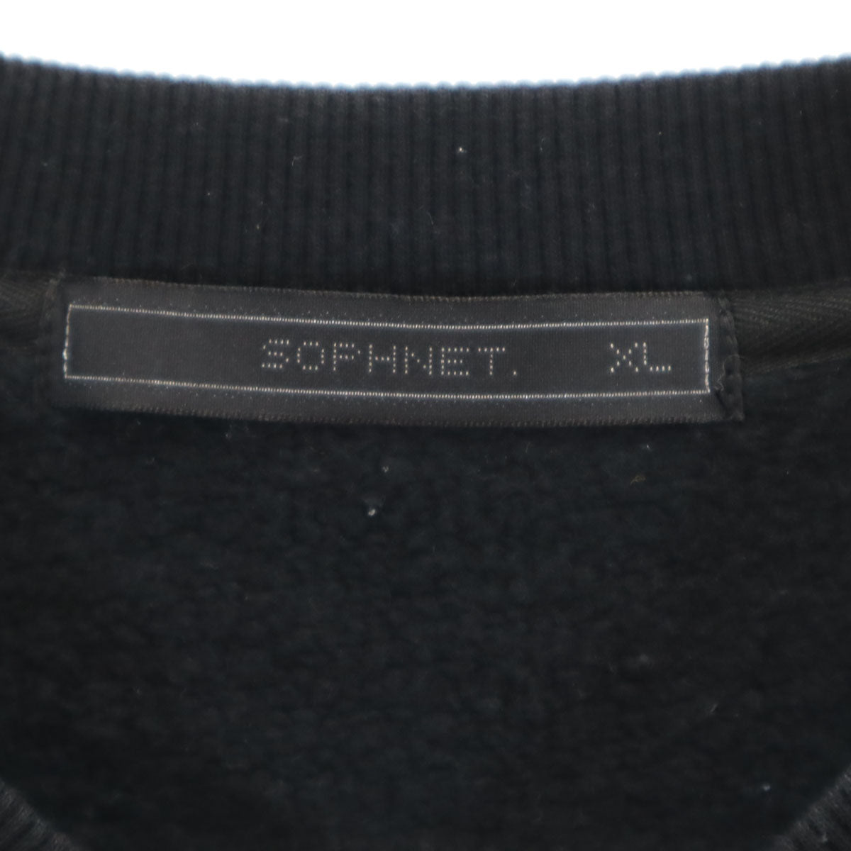 SOPHNET. ソフネット 日本製 長袖 スウェット Vネック トレーナー XL ブラック 裏起毛 メンズ
