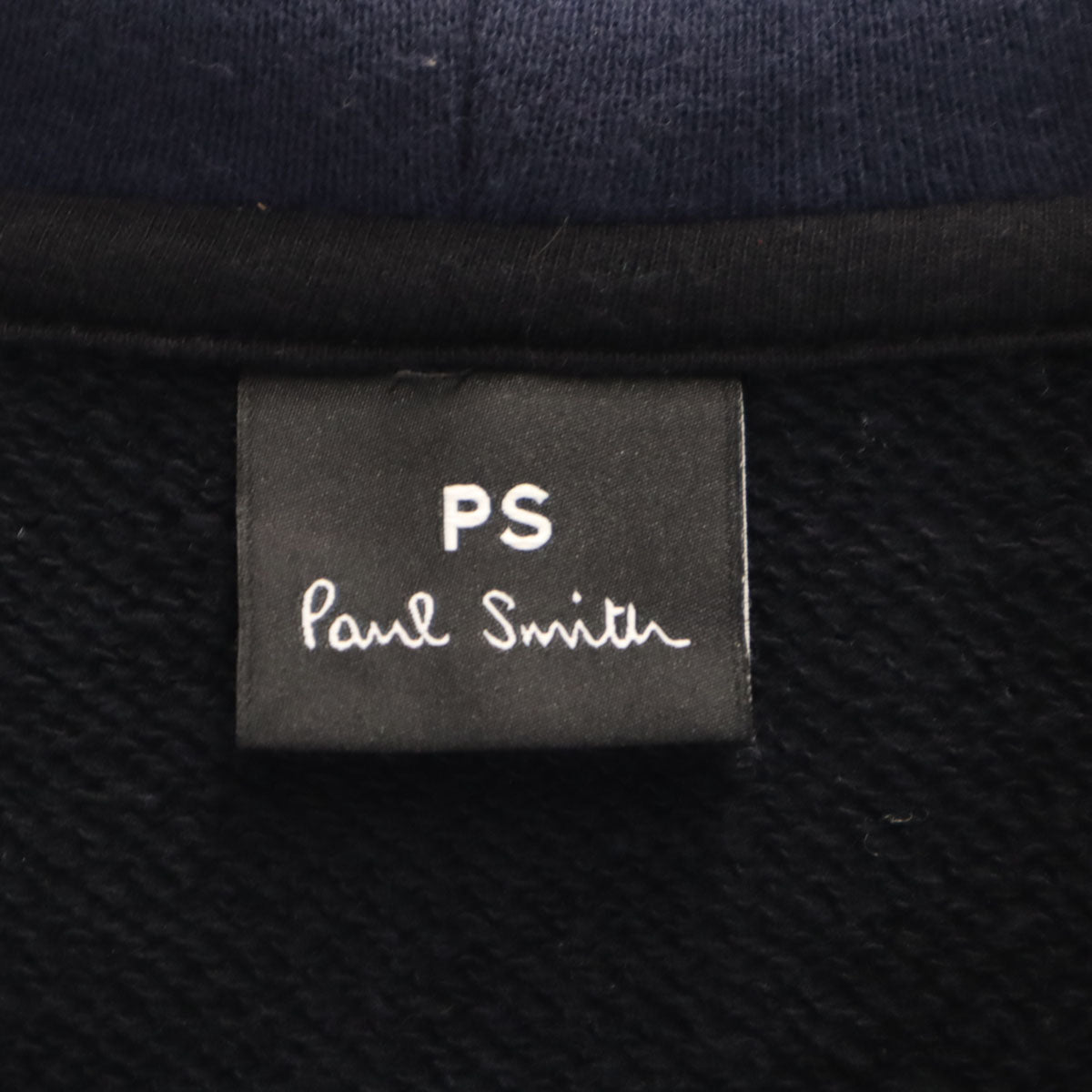 PS Paul Smith ピーエスポールスミス 日本製 長袖 スウェット ジップパーカー XL ブラック レディース