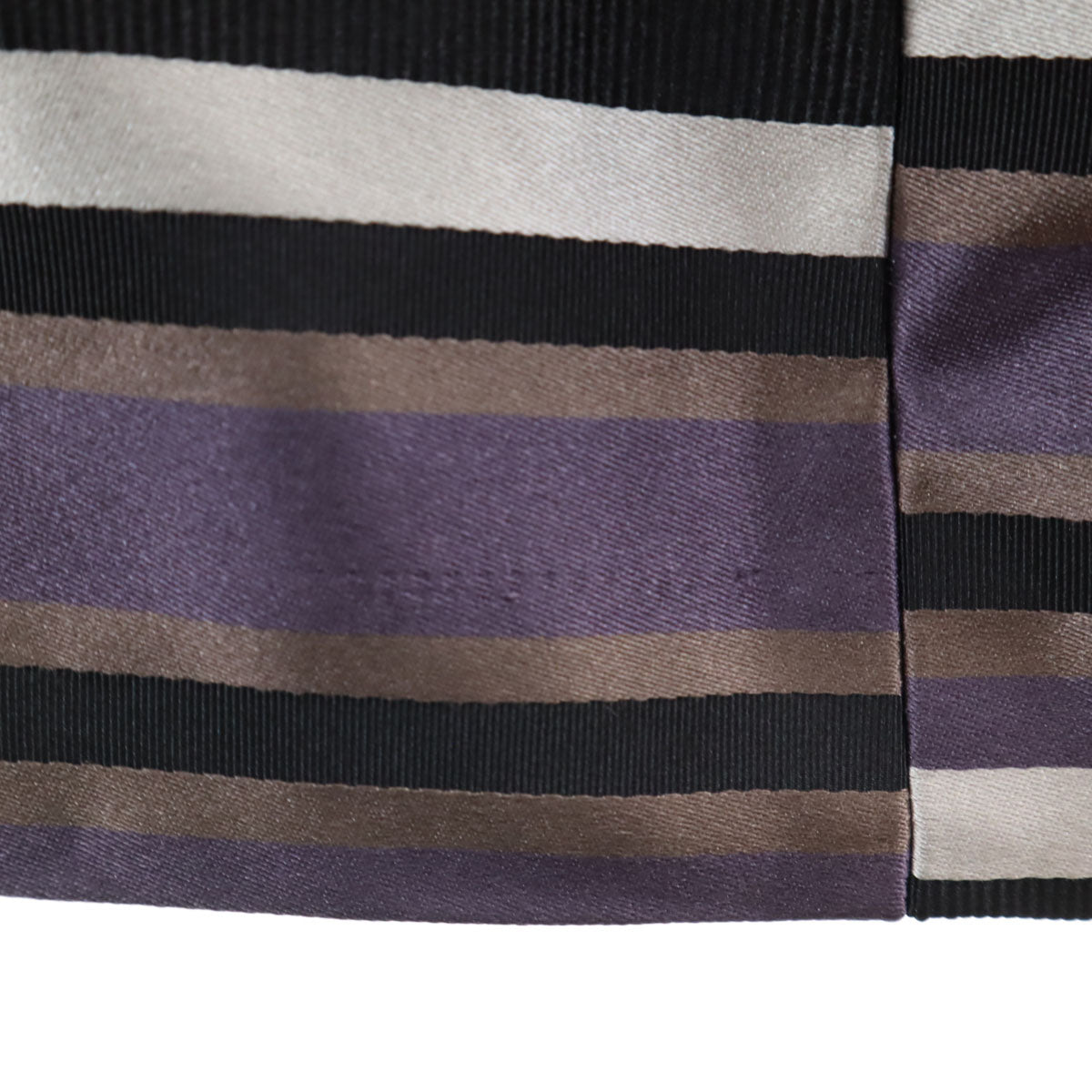 LOUIS VUITTON ルイヴィトン フランス製 シルクブレンド ボーダー柄 5分袖 ブラウス 38 パープル レディース