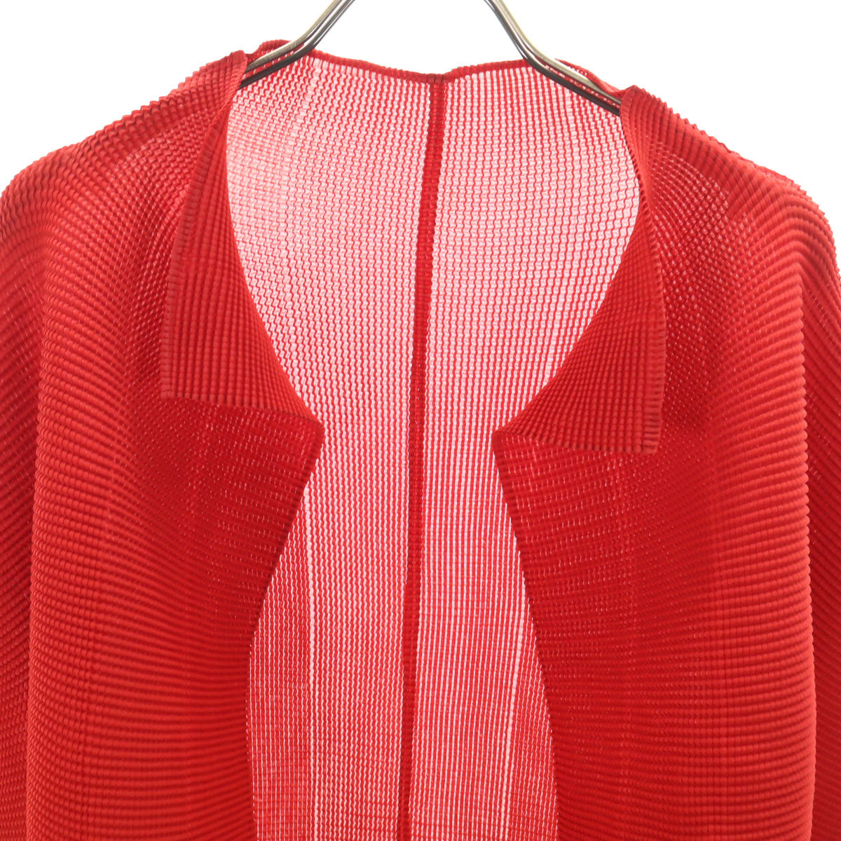 me ISSEY MIYAKE ミー イッセイミヤケ 90s オールド 長袖 プリーツ カーディガン レッド レディース