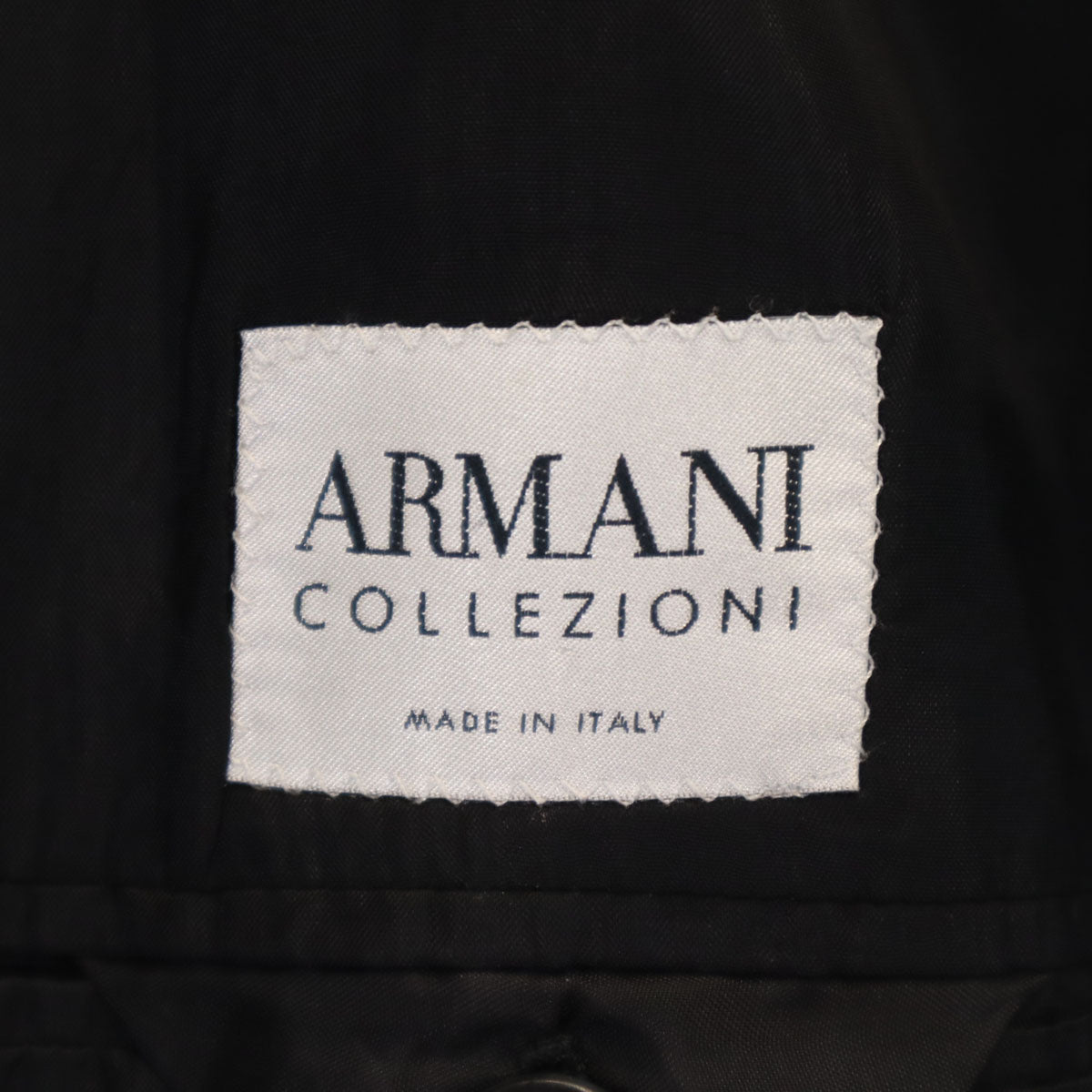 ARMANI COLLEZIONI アルマーニコレッツォーニ イタリア製 テーラードジャケット 52 ブラック メンズ