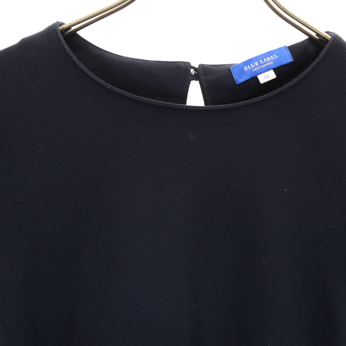 BLUE LABEL CRESTBRIDGE ブルーレーベルクレストブリッジ 日本製 長袖 カットソー 38 ネイビー レディース