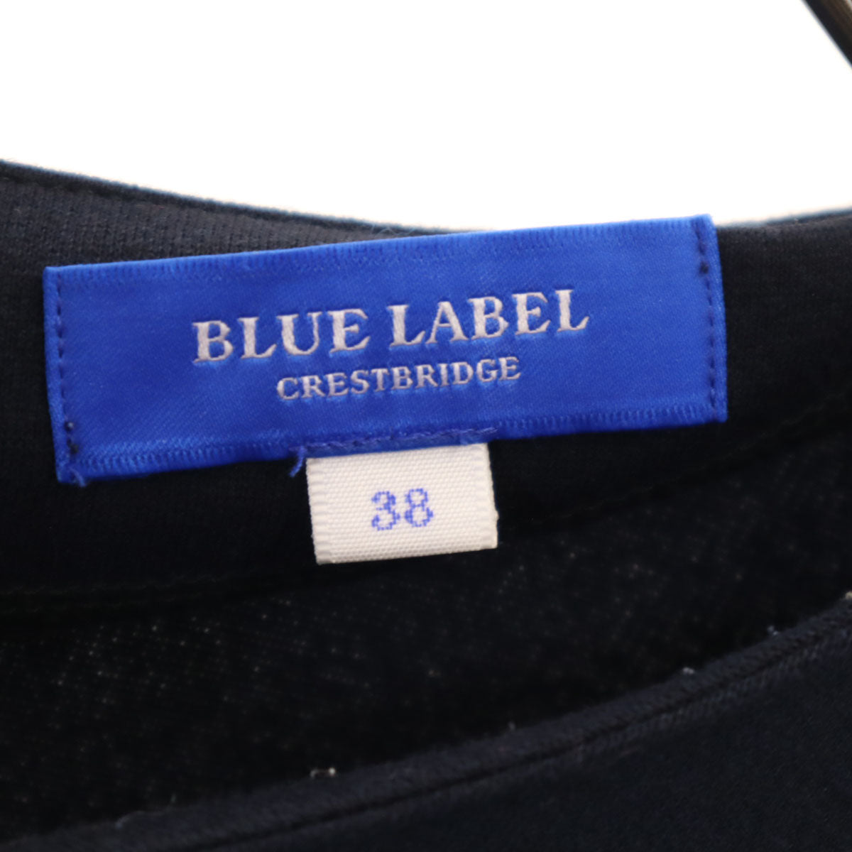 BLUE LABEL CRESTBRIDGE ブルーレーベルクレストブリッジ 日本製 長袖 カットソー 38 ネイビー レディース