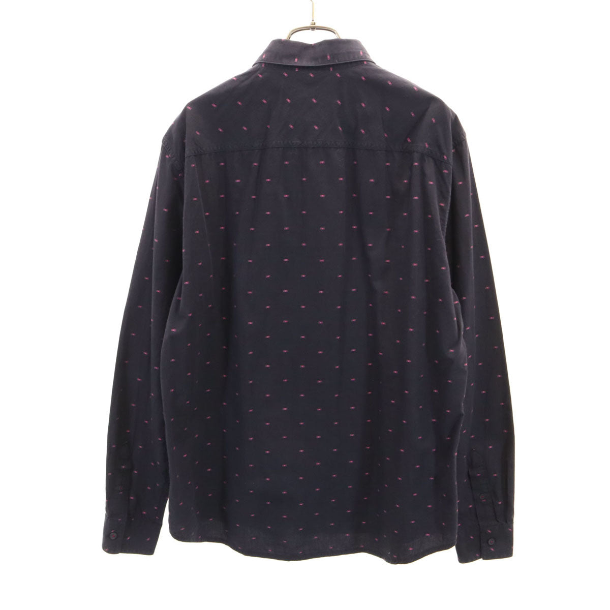 ARMANI EXCHANGE アルマーニエクスチェンジ 総柄 長袖 コットンシャツ L チャコール メンズ
