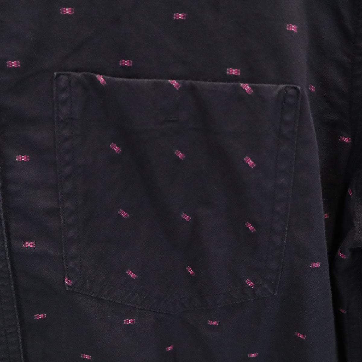 ARMANI EXCHANGE アルマーニエクスチェンジ 総柄 長袖 コットンシャツ L チャコール メンズ
