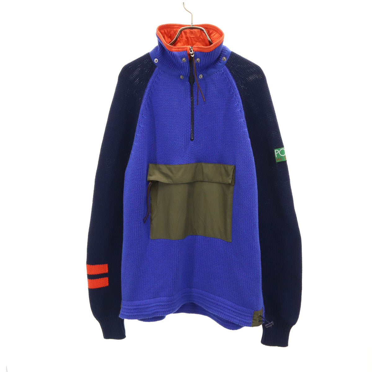 Polo by Ralph Lauren ポロバイラルフローレン 長袖 ハーフジップ セーター M ブルー プルオーバー メンズ