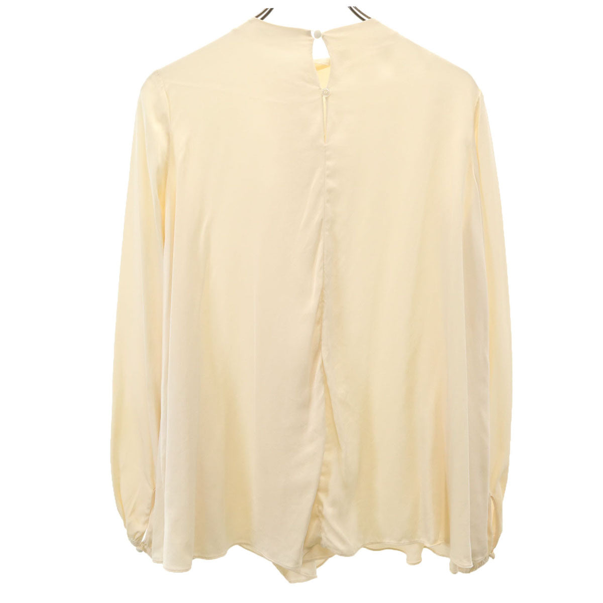 Alexander McQueen アレキサンダーマックイーン イタリア製 シルク 長袖 プルオーバー ブラウス 38 ベージュ レディース