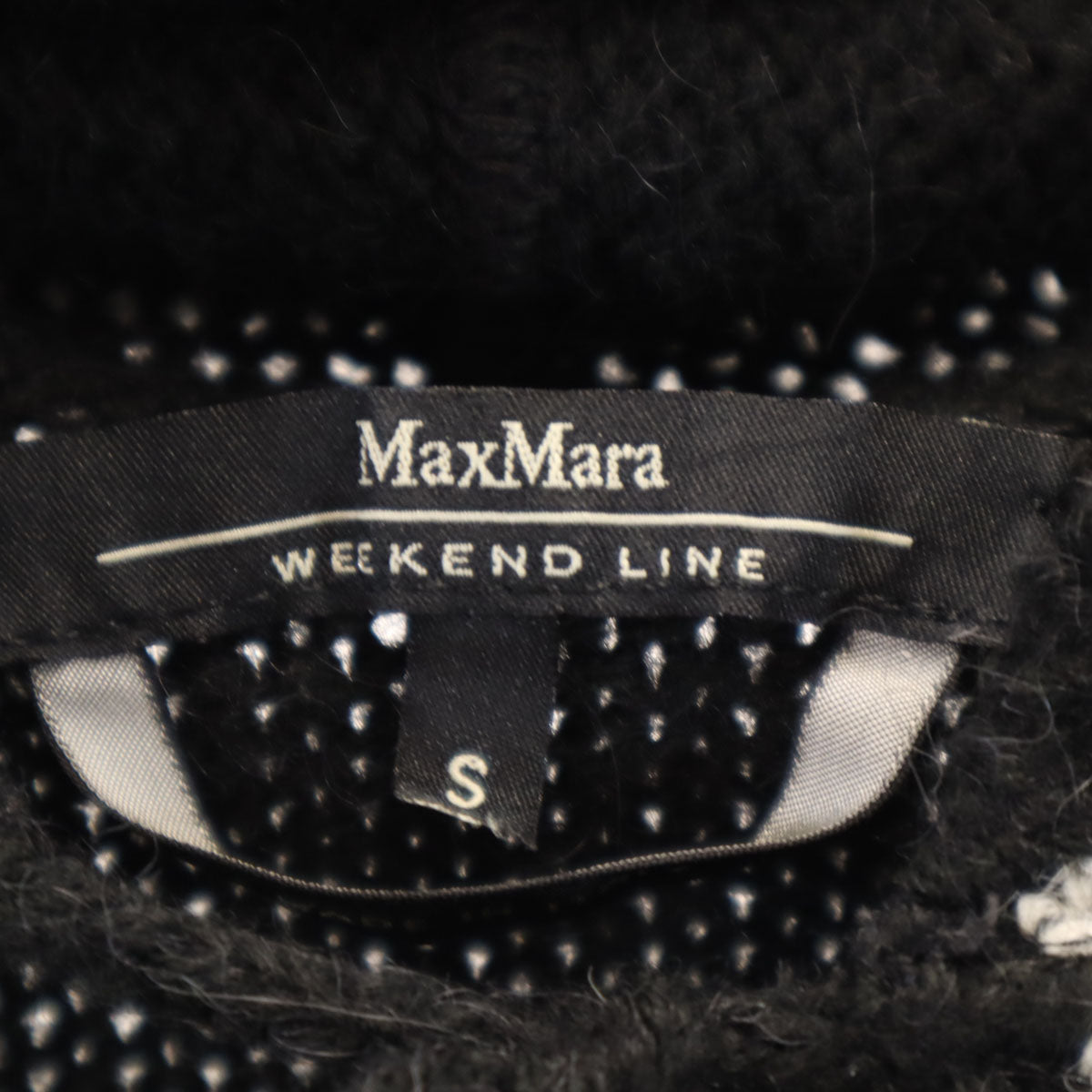 MAX MARA WEEK END LINE マックスマーラウィークエンドライン イタリア製 エスニック柄 長袖 セーター S ブラック ニット フーディー レディース