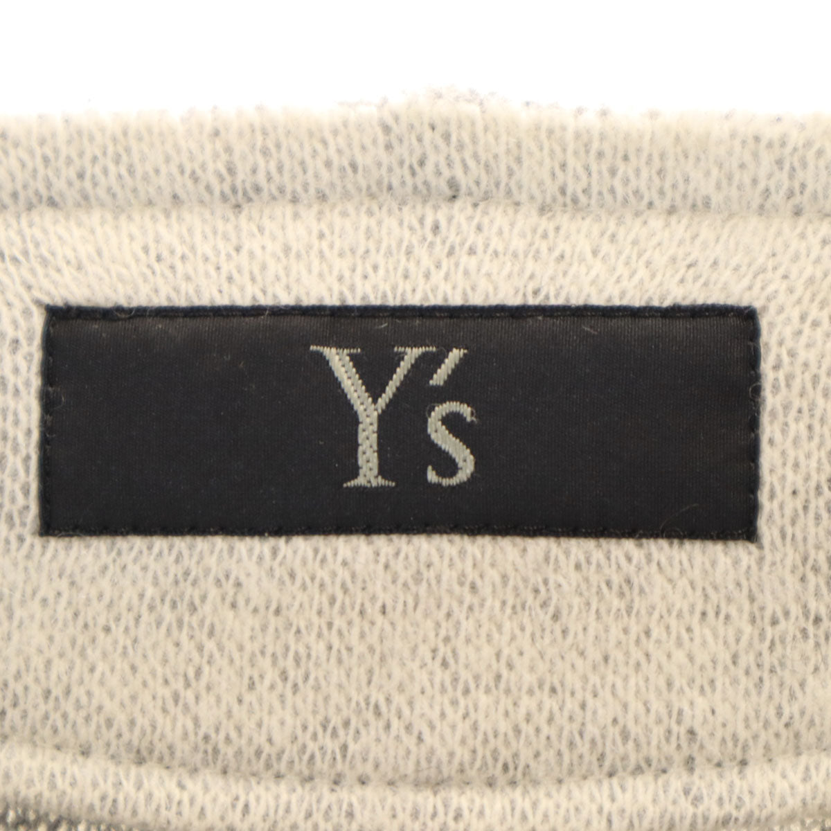 Y's ワイズ 日本製 ショート丈 ニット ノーカラージャケット 1 グレー ヨウジヤマモト レディース