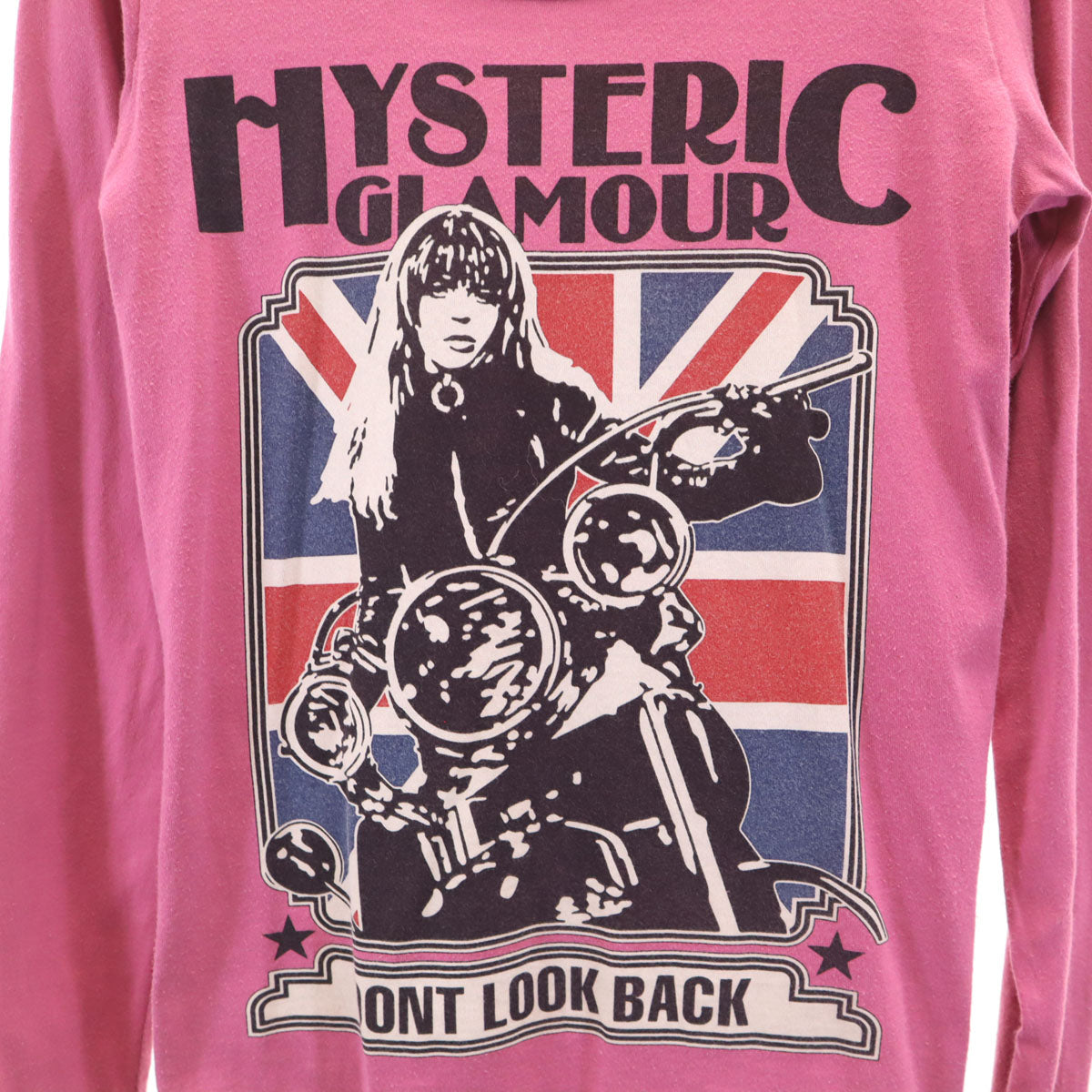 HYSTERIC GLAMOUR ヒステリックグラマー 日本製 長袖 Tシャツ FREE ピンク ロンT レディース