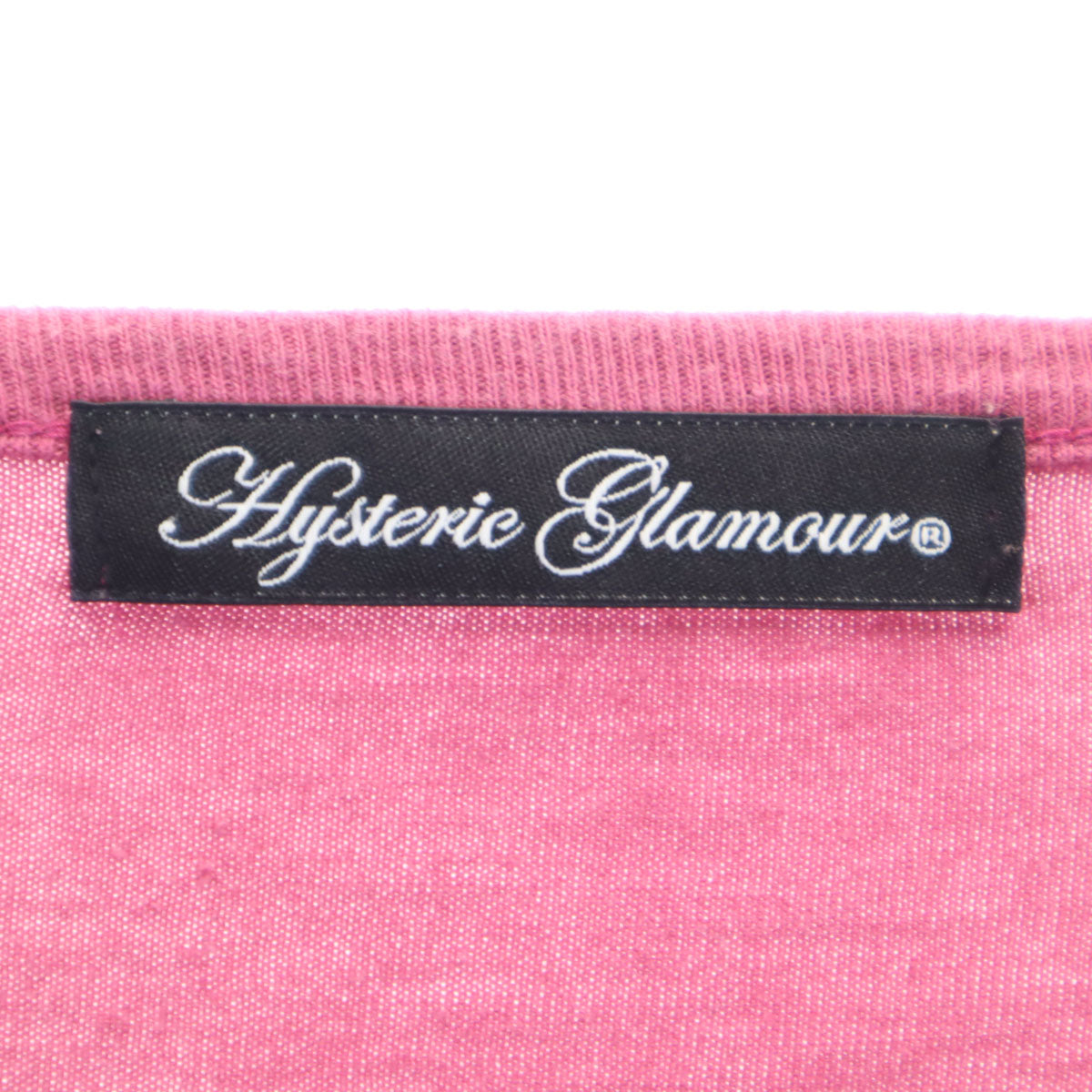 HYSTERIC GLAMOUR ヒステリックグラマー 日本製 長袖 Tシャツ FREE ピンク ロンT レディース