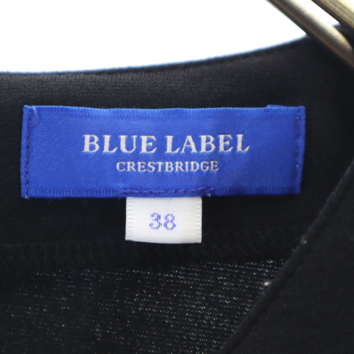 BLUE LABEL CRESTBRIDGE ブルーレーベルクレストブリッジ 日本製 長袖 カットソー 38 ブラック レディース