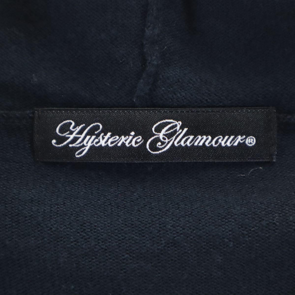 HYSTERIC GLAMOUR ヒステリックグラマー 長袖 ニット ジップパーカー FREE ネイビー レディース