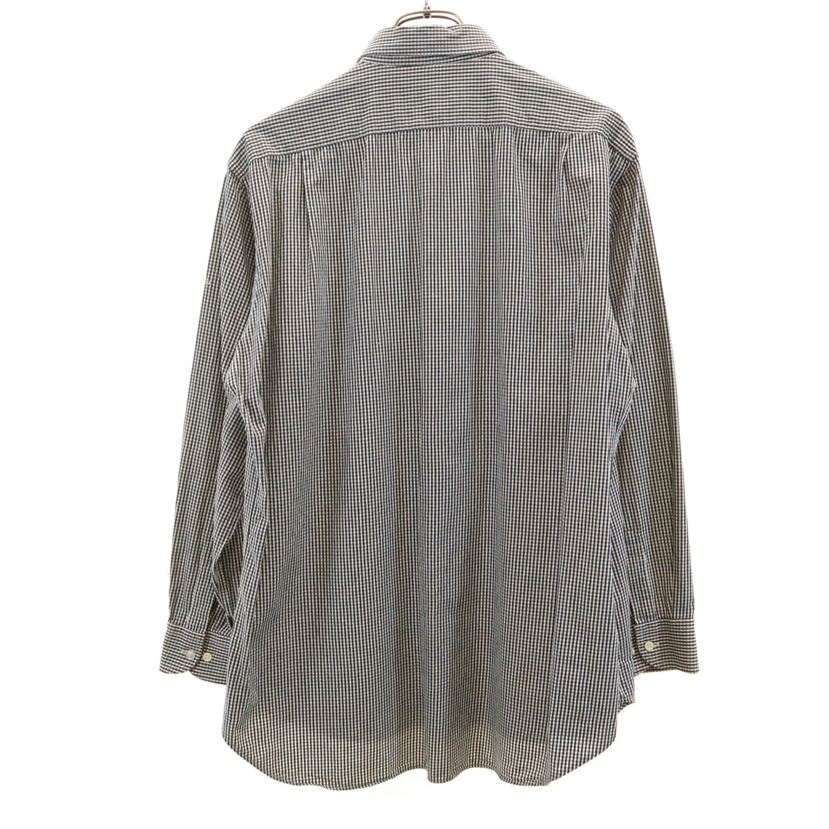 FENDI フェンディ チェック柄 長袖 ボタンダウンシャツ 40 ブラック メンズ