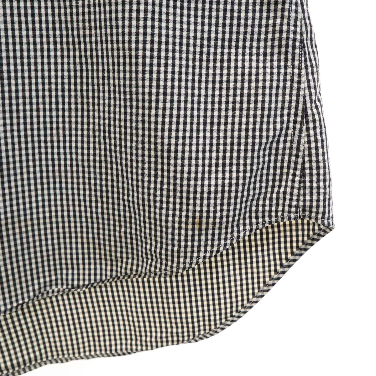 FENDI フェンディ チェック柄 長袖 ボタンダウンシャツ 40 ブラック メンズ