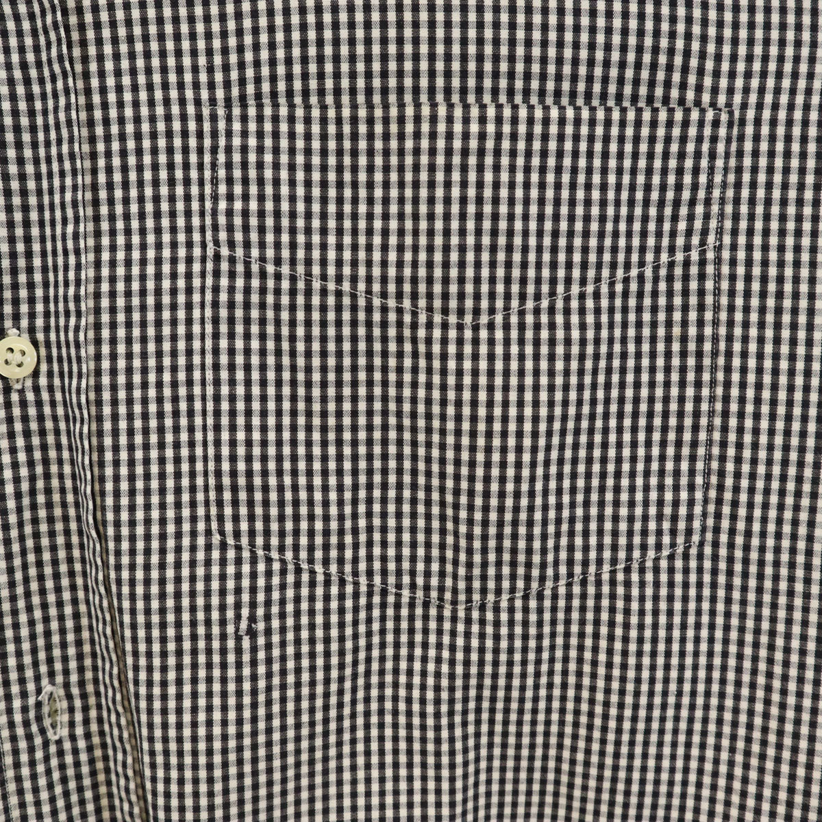 FENDI フェンディ チェック柄 長袖 ボタンダウンシャツ 40 ブラック メンズ