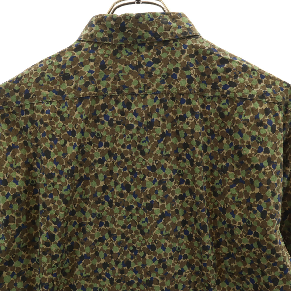 BURBERRY BLACK LABEL バーバリーブラックレーベル 総柄 長袖 コットンシャツ 3 カーキ 三陽商会 メンズ