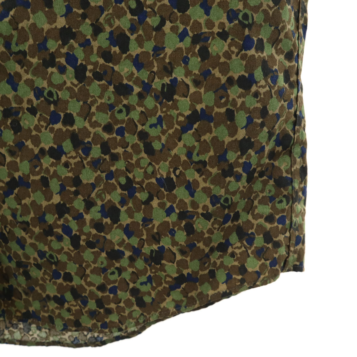 BURBERRY BLACK LABEL バーバリーブラックレーベル 総柄 長袖 コットンシャツ 3 カーキ 三陽商会 メンズ