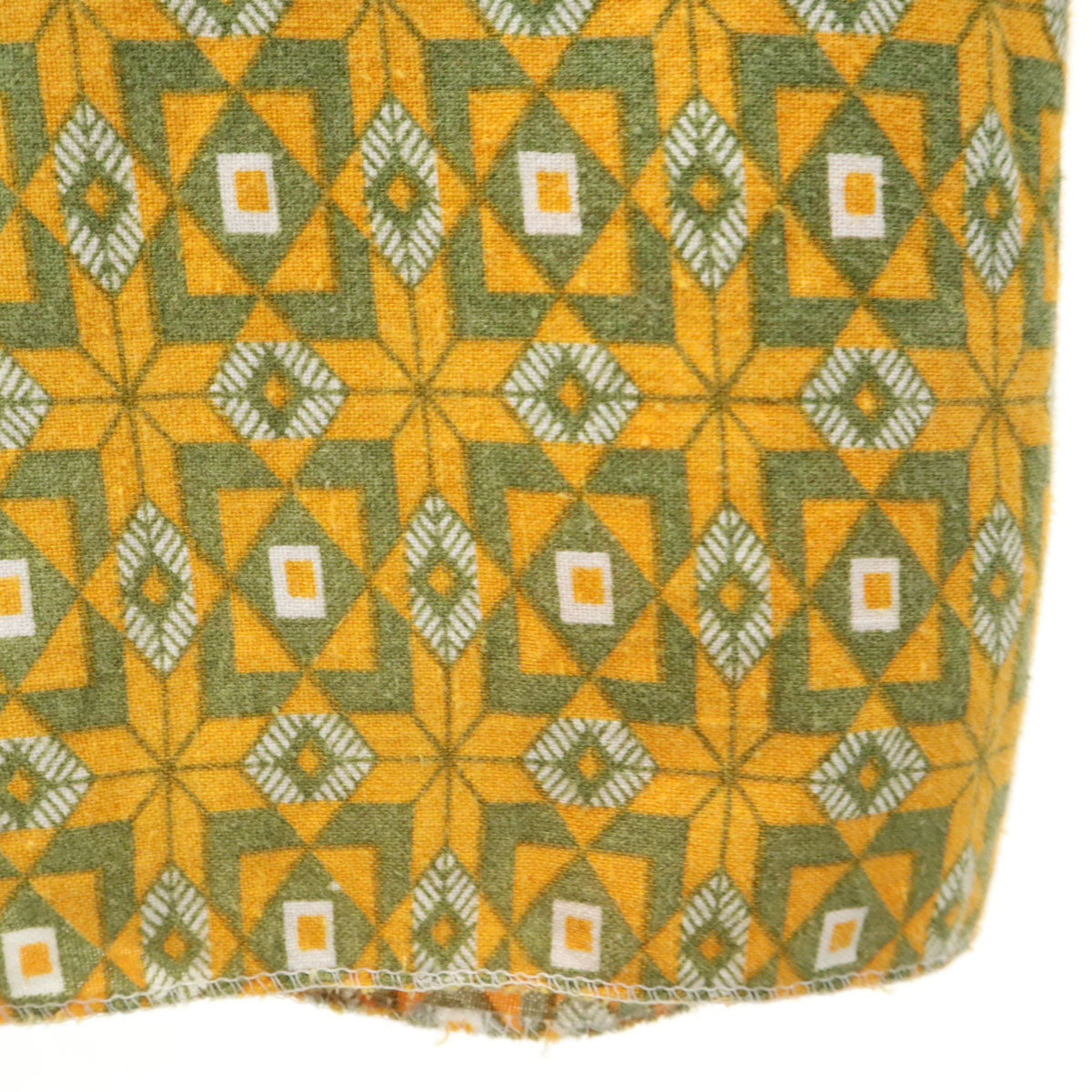 VINTAGE ヴィンテージ 60s 70s ユーロ アーガイル柄 長袖 ボタンダウンシャツ イエロー メンズ