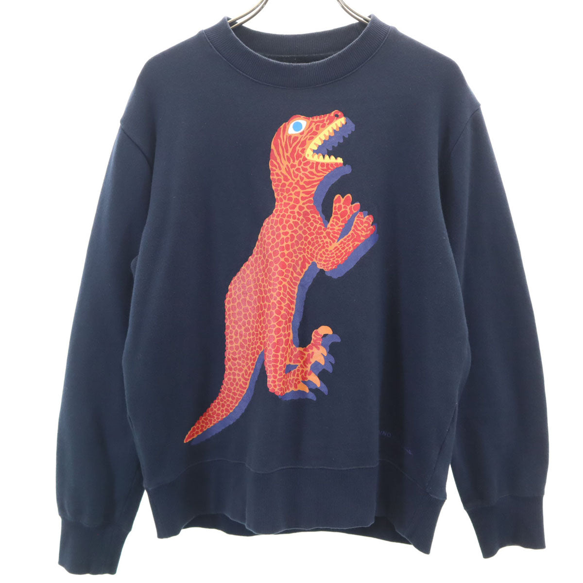Paul Smith ポールスミス 日本製 ディノ 長袖 スウェット トレーナー M ネイビー 恐竜 レディース