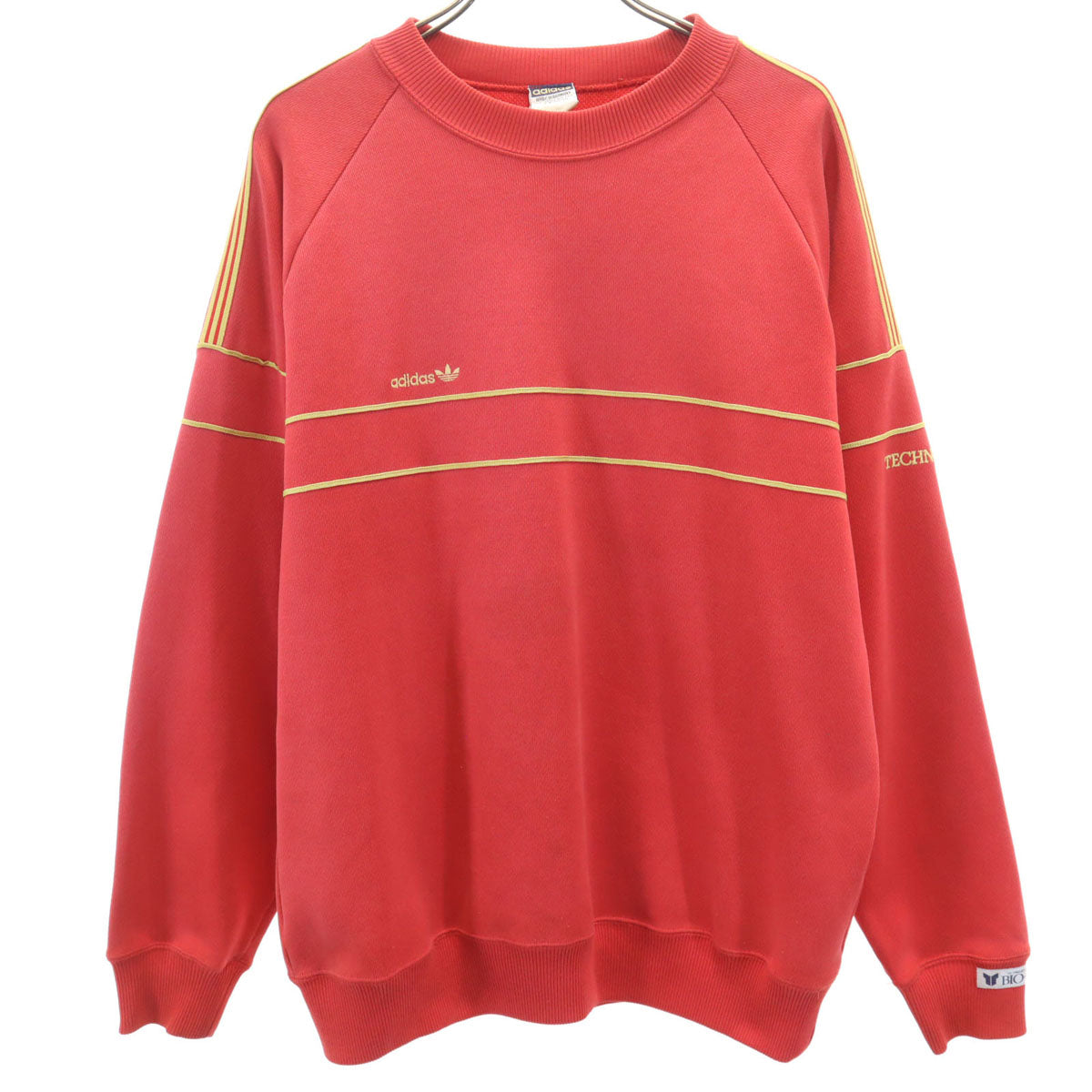 adidas アディダス 70s 西ドイツタグ ヴィンテージ 長袖 スウェット トレーナー L レッド デサント メンズ