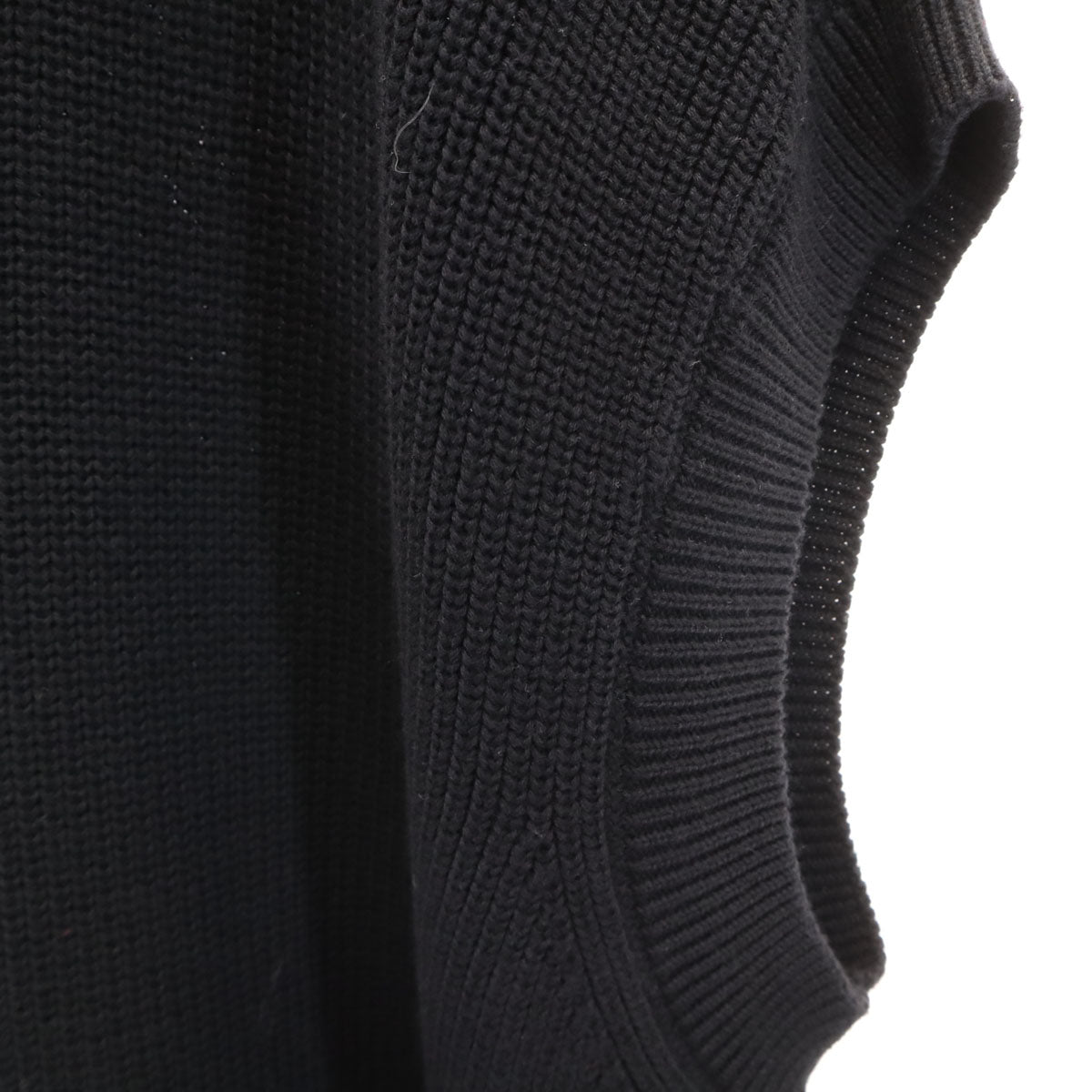 DIESEL ディーゼル ダメージ加工 ロング ニットベスト XS ブラック グランジ メンズ