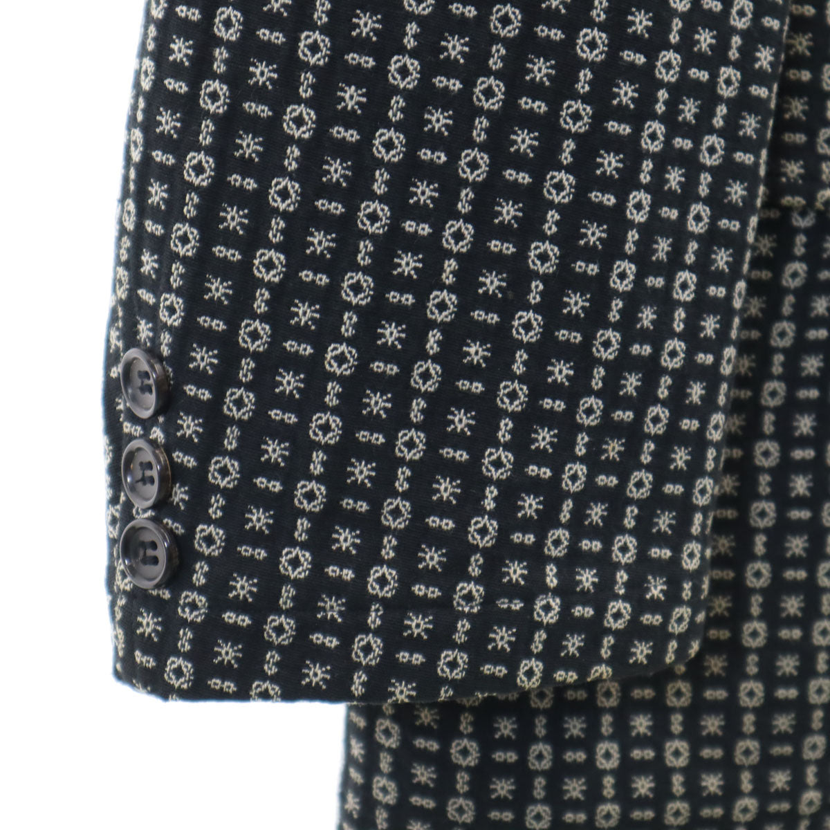 COMME des GARCONS HOMME コムデギャルソンオム 2000年 00s 日本製 オールド 総柄 テーラードジャケット M ブラック メンズ