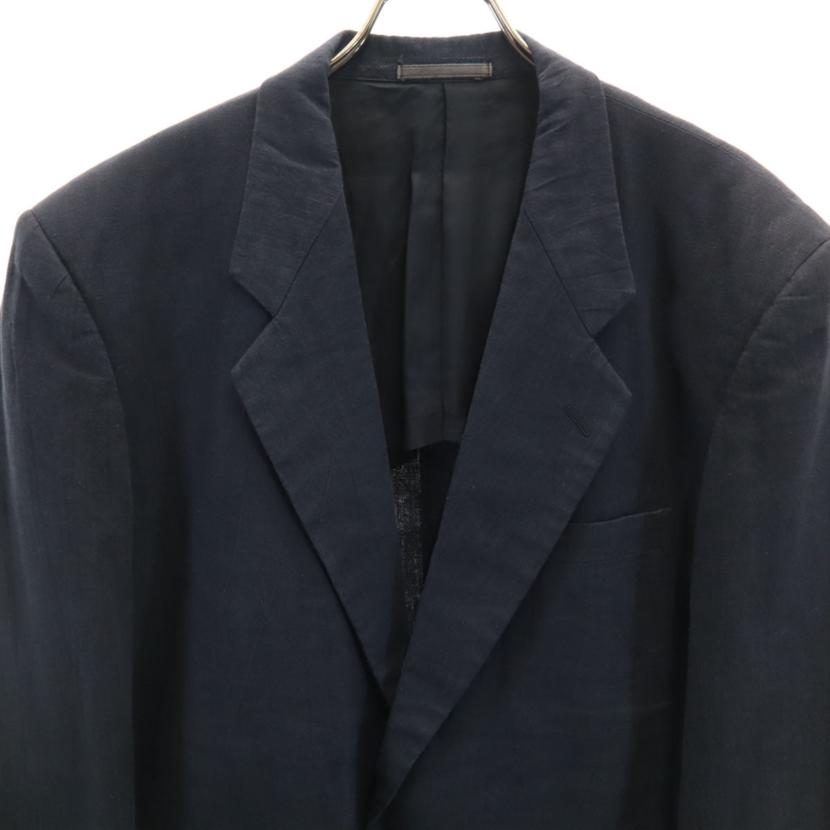 COMME des GARCONS HOMME コムデギャルソンオム 80s 90s 日本製 リネンブレンド オールド テーラードジャケット M ブラック メンズ