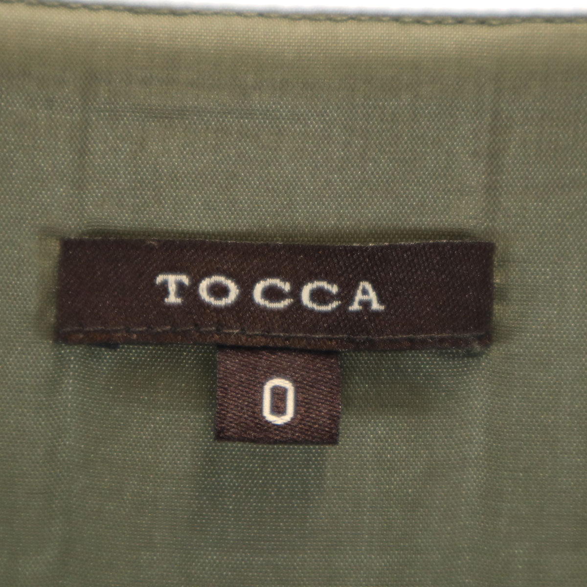 TOCCA トッカ ウール 半袖 ワンピース 0 カーキ系 レディース